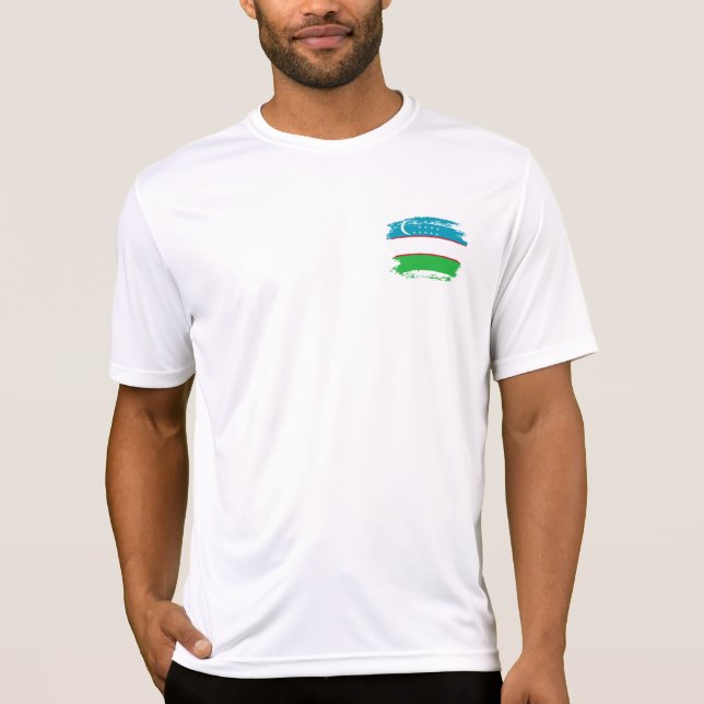 Usbekistan-Flagge T-Shirt (Vorderseite)
