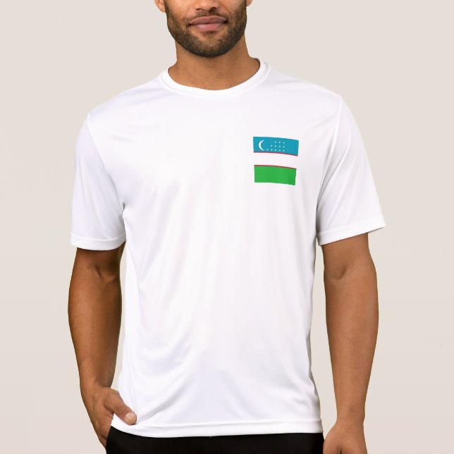 Usbekistan-Flagge T-Shirt (Vorderseite)