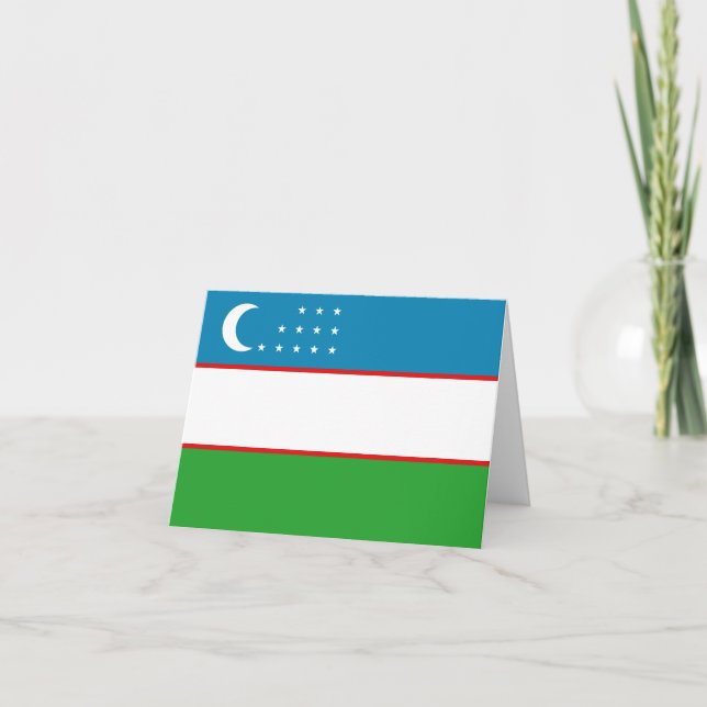 Usbekistan Flaggennotecard Karte (Vorderseite)