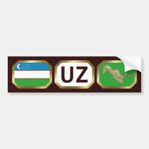 Usbekistan Flaggenplan-Autoaufkleber Autoaufkleber