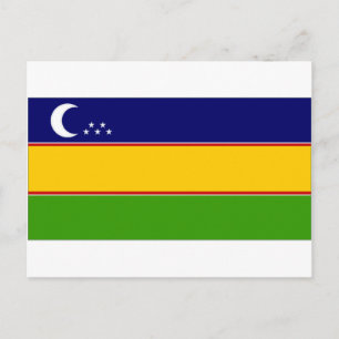 Usbekistan KaraKalpak-Flagge Postkarte