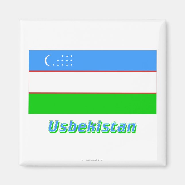 Usbekistan mit Namen Magnet (Vorne)