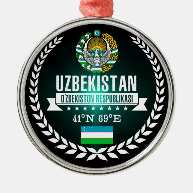 Usbekistan Ornament Aus Metall (Vorne)