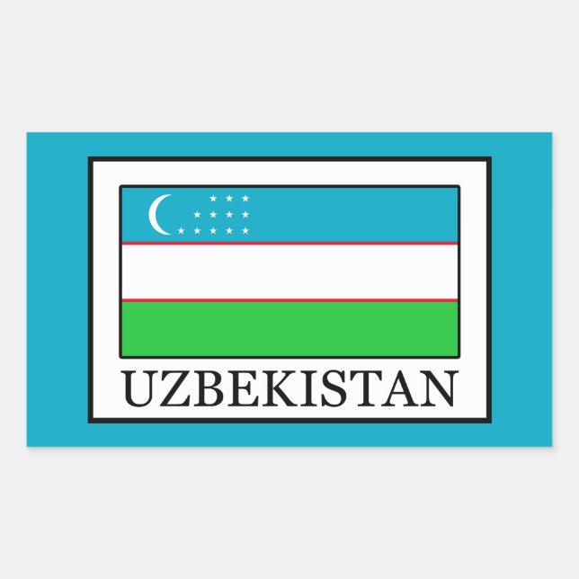 Usbekistan Rechteckiger Aufkleber (Vorderseite)