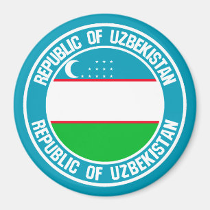 Usbekistan Runde Emblem Magnet