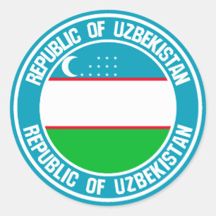 Usbekistan Runde Emblem Runder Aufkleber