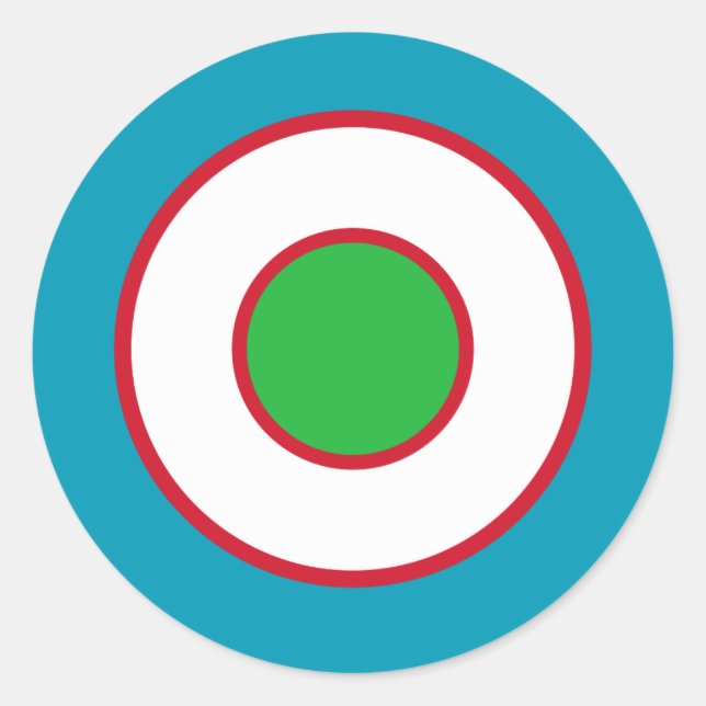 Usbekistan - Symbol für die Landesflagge - Armee Runder Aufkleber (Vorderseite)