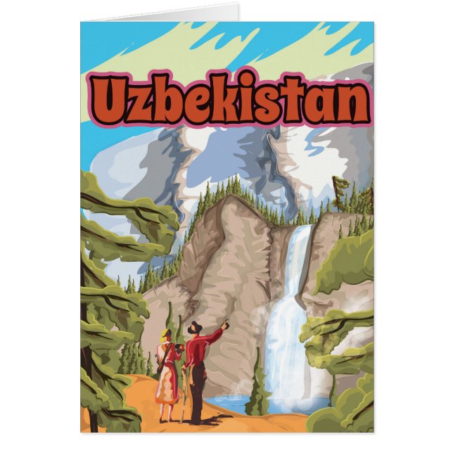 Usbekistan Vintage Reiseplakat (Vorne)
