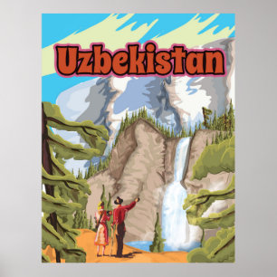 Usbekistan Vintage Reiseplakat Poster
