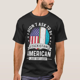 Usbekistani American Patriot Ground Spaß Flag T-Shirt
