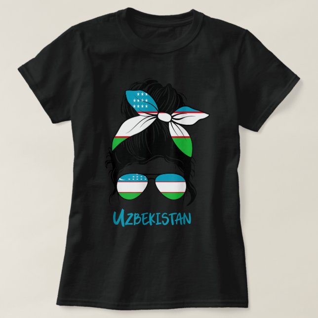 Usbekistani Girl Usbekistan Mädchen Usbekistan Fra T-Shirt (Design vorne)