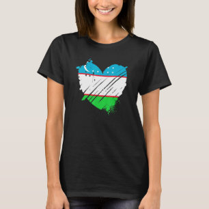 Usbekistans Flagge I Liebe Es befindet sich in mei T-Shirt