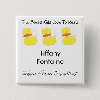 Usborne bucht Enten-Namensschild Button