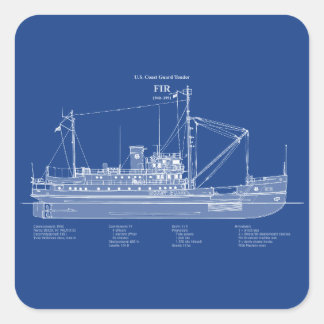 USCG-Ausschreibung Fr. wlm-212 - ABD Quadratischer Aufkleber