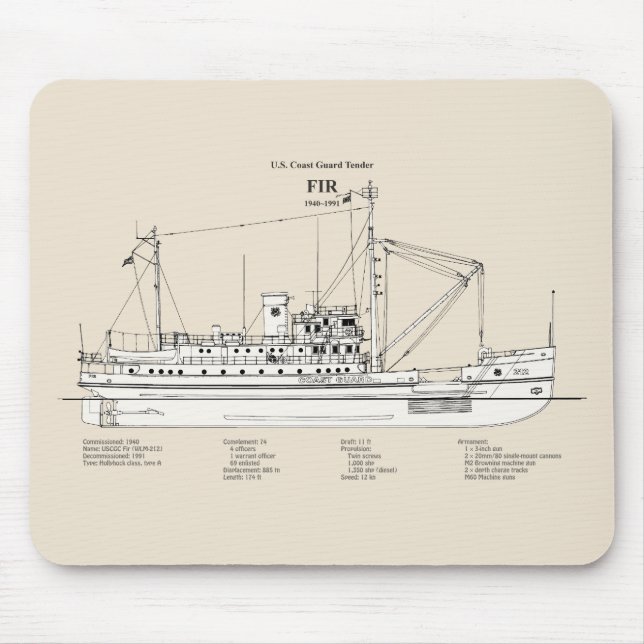 USCG-Ausschreibung Fr. wlm-212 - SBD Mousepad (Vorne)