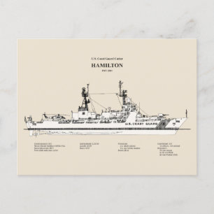 USCG Cutter Hamilton Whec-715 - SBD Postkarte