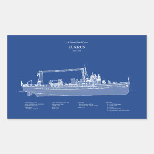 USCG Cutter Icarus wpc-110 - ABD Rechteckiger Aufkleber