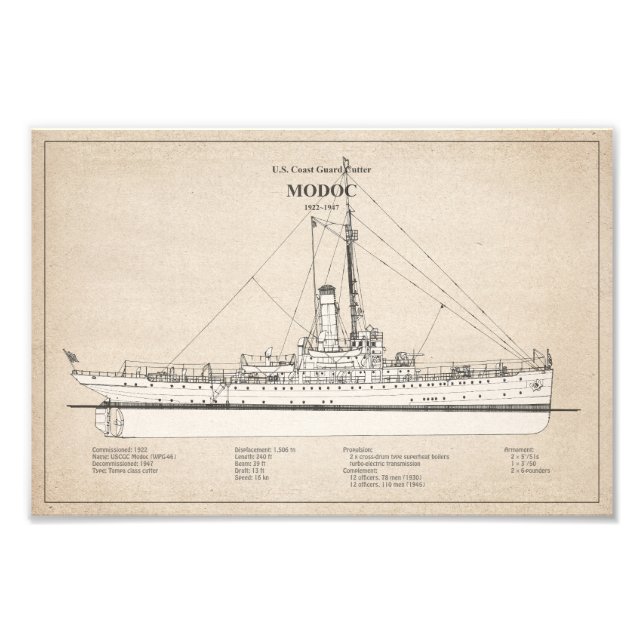 USCG Cutter Modoc wpg-46 - SBD Fotodruck (Vorne)