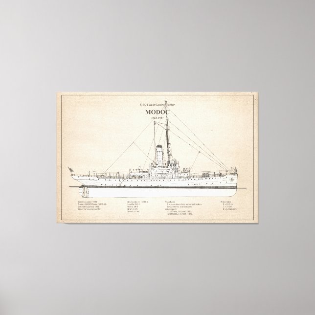 USCG Cutter Modoc wpg-46 - SBD Leinwanddruck (Vorderseite)