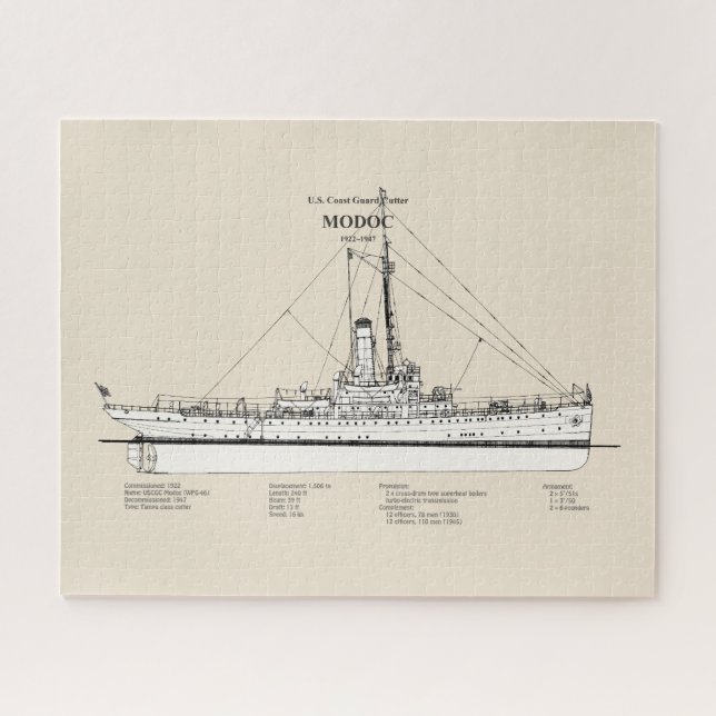 USCG Cutter Modoc wpg-46 - SBD Puzzle (Horizontal)