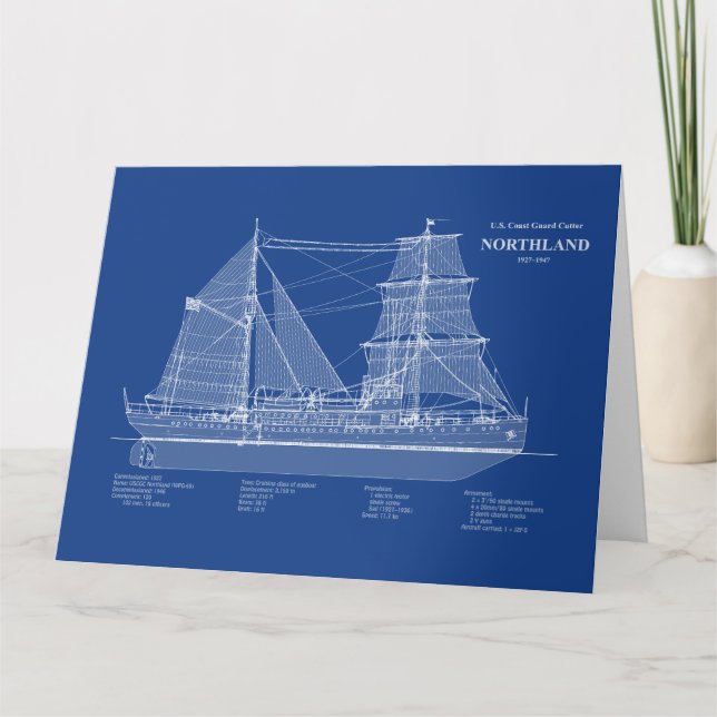 USCG Cutter Northland wpg-49 - ABD Dankeskarte (Vorderseite)