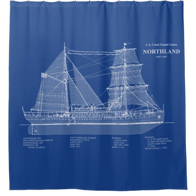 USCG Cutter Northland wpg-49 - ABD Duschvorhang (Vorderseite)