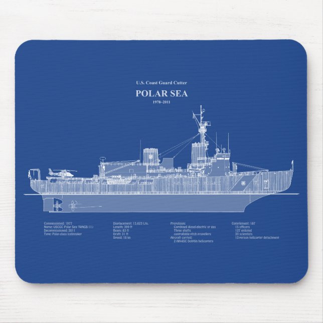 USCG Cutter Polar Sea Waggb-11 - ABD Mousepad (Vorne)