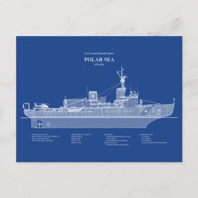 USCG Cutter Polar Sea Waggb-11 - ABD Postkarte (Vorderseite)