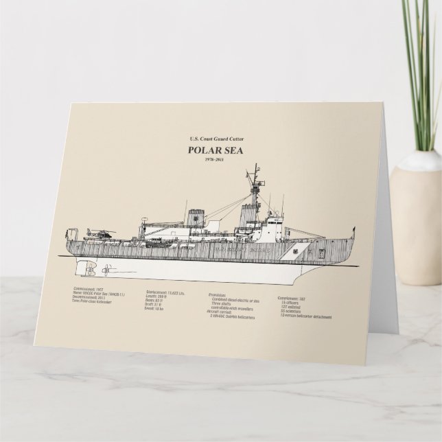 USCG Cutter Polar Sea Waggb-11 - SBD Dankeskarte (Vorderseite)