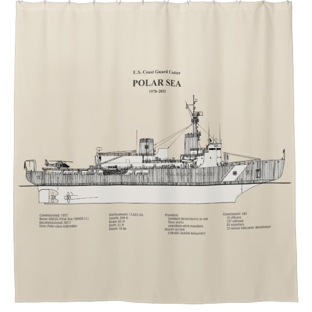 USCG Cutter Polar Sea Waggb-11 - SBD Duschvorhang (Vorderseite)