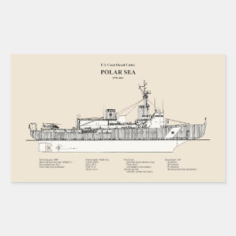 USCG Cutter Polar Sea Waggb-11 - SBD Rechteckiger Aufkleber