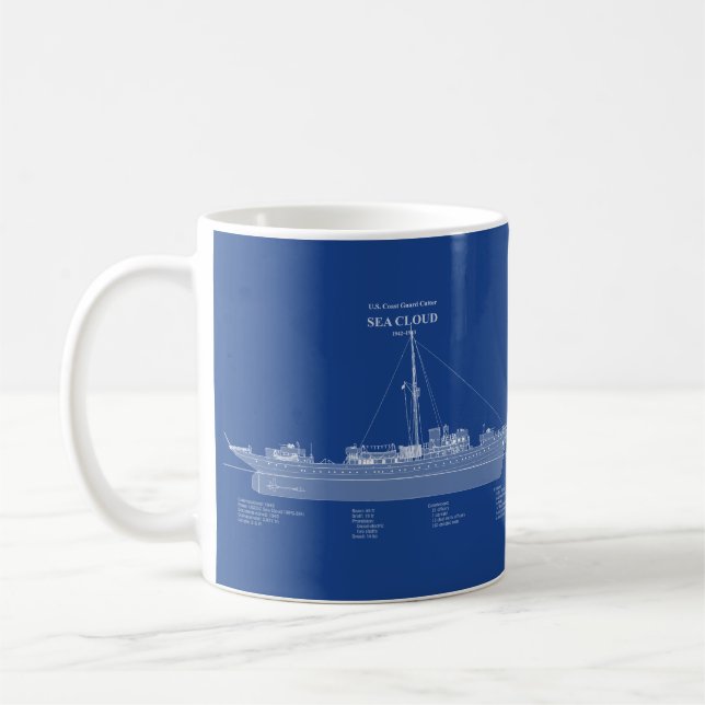USCG Cutter Sea Cloud wpg-284 - ABD Kaffeetasse (Links)