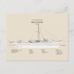 USCG Cutter Sea Cloud wpg-284 - SBD Postkarte