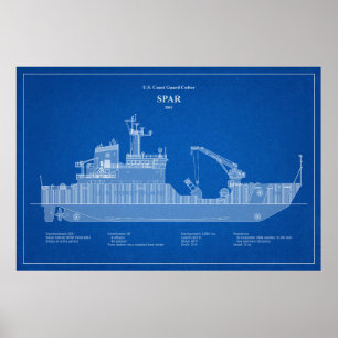 USCG Cutter Spar wlb-206 - ABD Poster