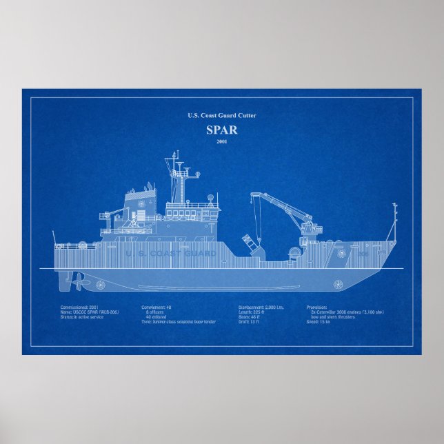 USCG Cutter Spar wlb-206 - ABD Poster (Vorne)