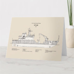 USCG Cutter Spar wlb-206 - SBD Dankeskarte