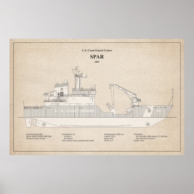 USCG Cutter Spar wlb-206 - SBD Poster (Vorne)