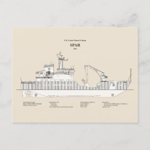 USCG Cutter Spar wlb-206 - SBD Postkarte