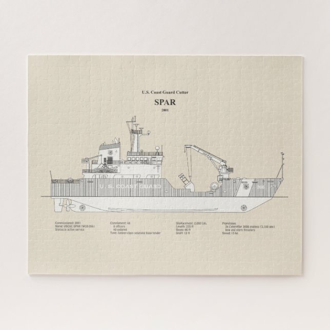 USCG Cutter Spar wlb-206 - SBD Puzzle (Horizontal)