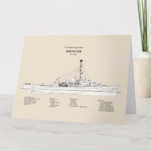 USCG Cutter Spencer wpg-36 - SBD Dankeskarte