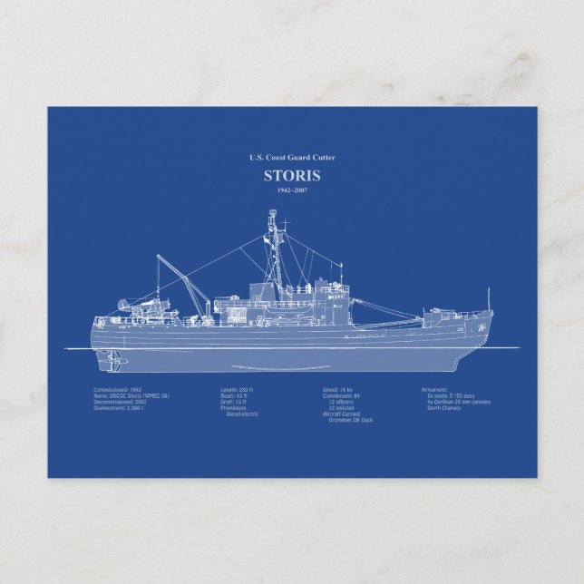 USCG Cutter Storis wmec-38 - ABD Postkarte (Vorderseite)