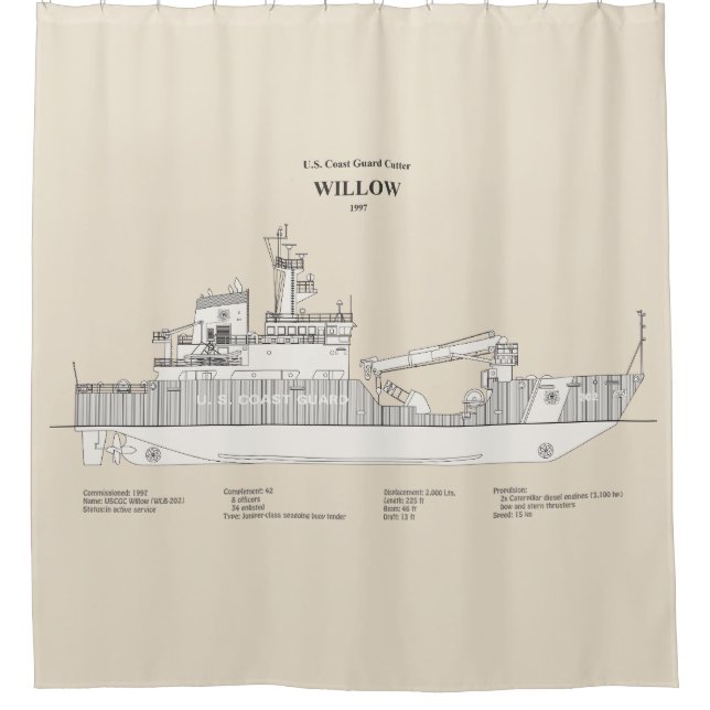 USCG Cutter Willow wlb-202 - SBD Duschvorhang (Vorderseite)