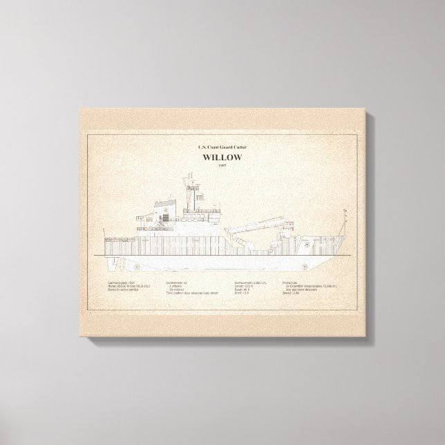 USCG Cutter Willow wlb-202 - SBD Leinwanddruck (Vorderseite)