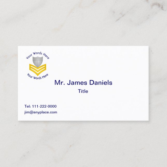 USCG First Class Business Card Visitenkarte (Vorderseite)