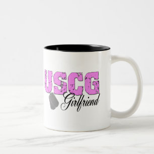 USCG Girlfriend Zweifarbige Tasse