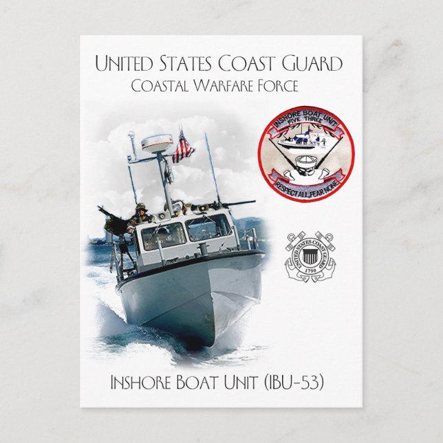 USCG Inshore-Boat Unit IBU-53 Postkarte (Vorderseite)