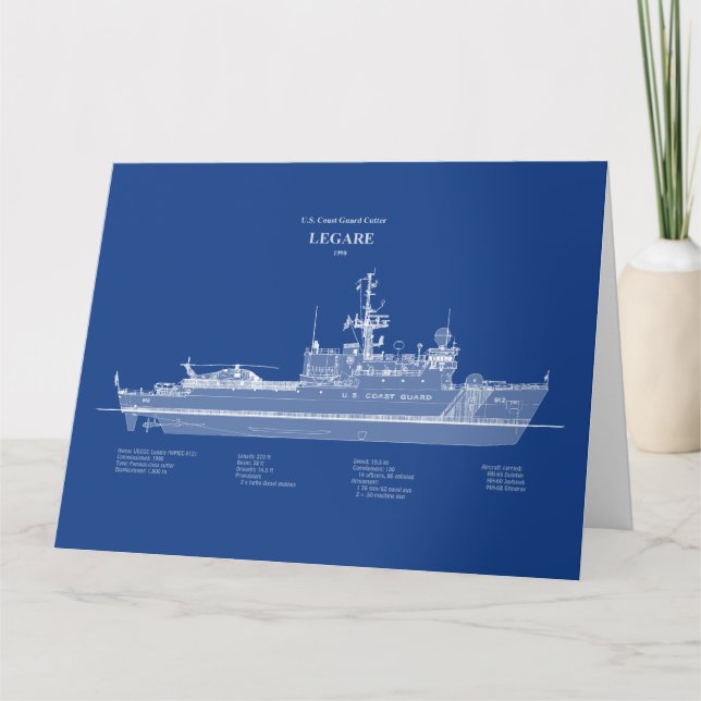 USCG Legare wmec-912 - ABD Dankeskarte (Vorderseite)