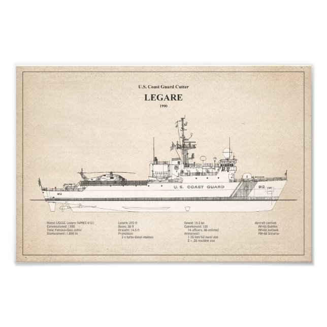 USCG Legare wmec-912 - SBD Fotodruck (Vorne)