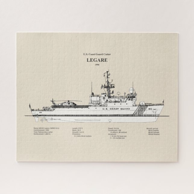USCG Legare wmec-912 - SBD Puzzle (Horizontal)