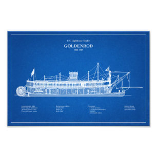 USCG Lighthouse Tender Goldenrod - ABD Fotodruck